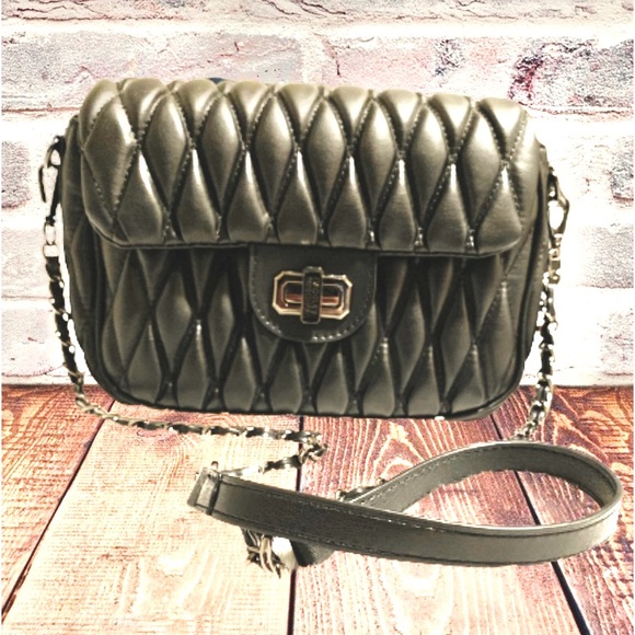 Badgley Mischka Bags New Black Badgley Mischka Quilted Soft Vegan